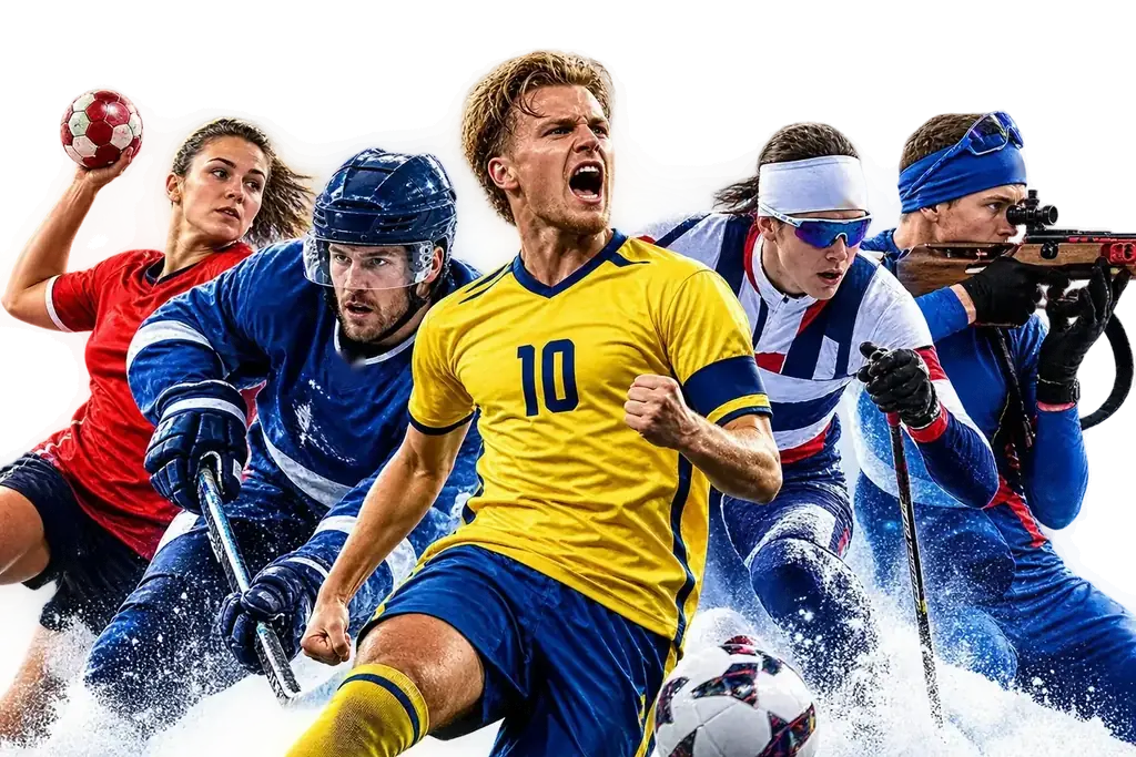 Handball, ice hockey, football, cross-country and biathlon athletes for live sport on Nordic IPTV